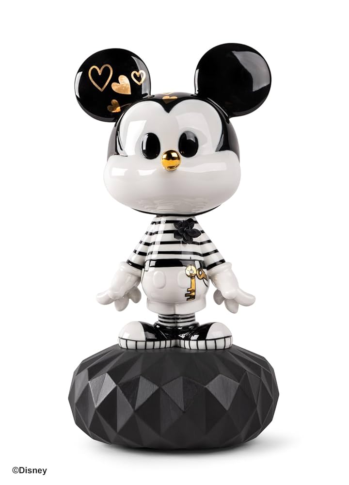 ミッキー　LLADRO Mickey Total Black Sculpture | Lladró® USA